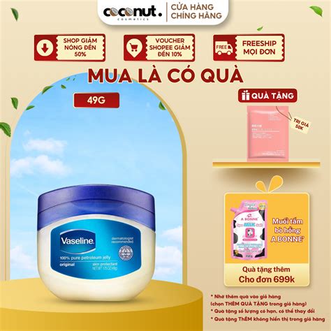 Sáp dưỡng ẩm Vaseline 100 Pure Petroleum Jelly 49g Shopee Việt Nam