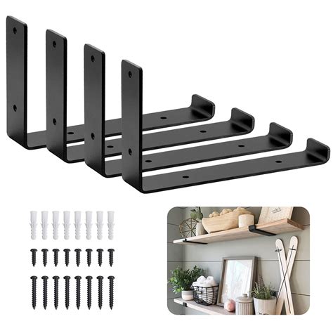 Buy Shelf Brackets Inch Premium Heavy Duty L Bracket With Lip For