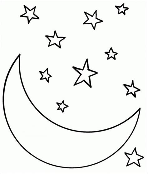 Lua E Estrela para colorir, imprimir e desenhar - Colorir.Me