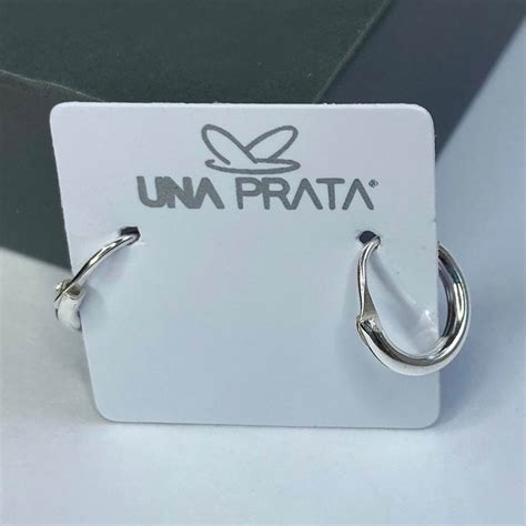 Argola De Prata De Encaixe 1 0cm Lisa Una Prata