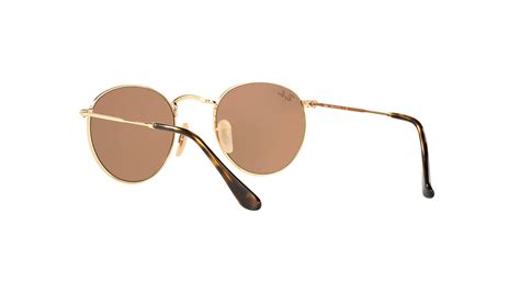 Ray Ban Round Metal Flat Lenses Rb3447n 001z2 47 21 Gold Schmal