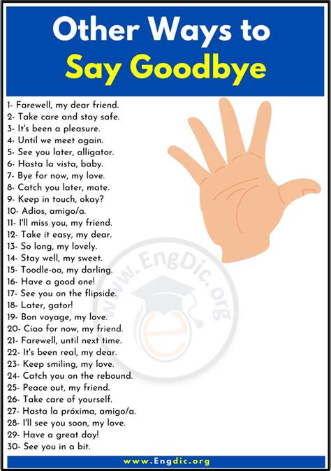 220 Other Ways To Say Goodbye Synonyms Of Goodbye In 2024 Other