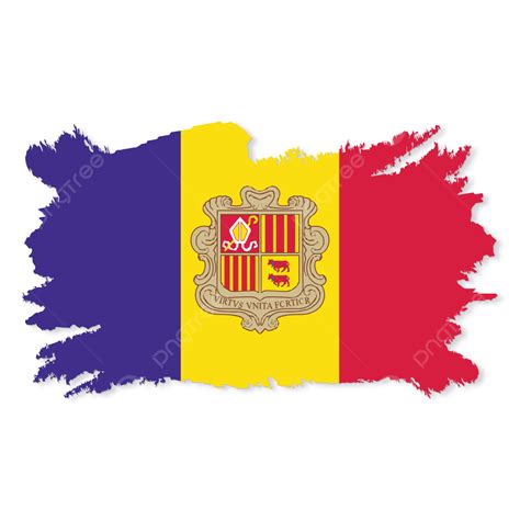 Bandera Nacional De Andorra Clipart Transparente Png Bandera De