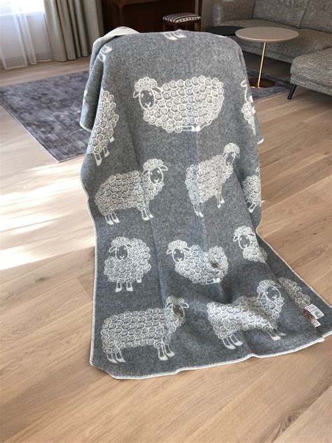 High Quality Grey Color Organic Sheep Wool Blanket With Sheep - Etsy