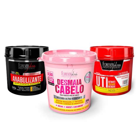 Kit Cronograma Capilar Forever Liss Desmaia Cabelo No Shoptime