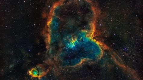 Green Yellow Orange Nebula Glow Space Galaxy Stars Sky 4K HD Space Wallpapers | HD Wallpapers ...