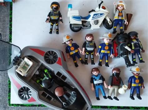 PLAYMOBIL LOT Personnages Police Espace Moto EUR 5 00 PicClick FR