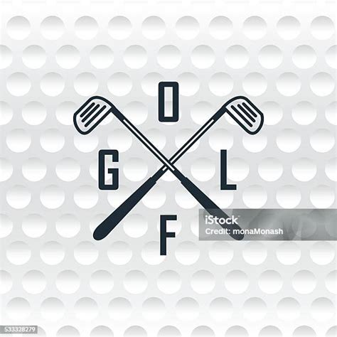 Emblems Golf Clubs Retro Label Design Stock Illustration Download