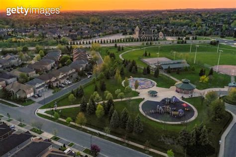 Aerial View Of Major Mackenzie Dr Sonoma Heights Community Park And