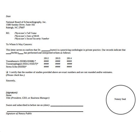 Free Sample Notarized Letter Templates In Pdf Ms Word Pages