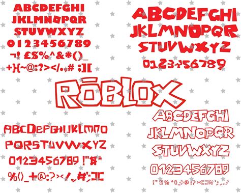 Roblox Alphabet Svg Roblox Font Cricut File Roblox Font Off