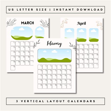 Editable Photo Calendar Canva Template Customizable Calendars