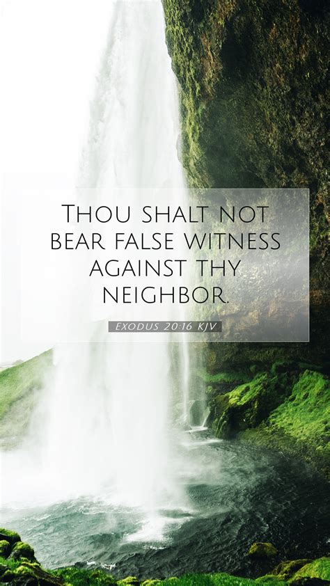 Exodus 20 16 KJV Mobile Phone Wallpaper Thou Shalt Not Bear False