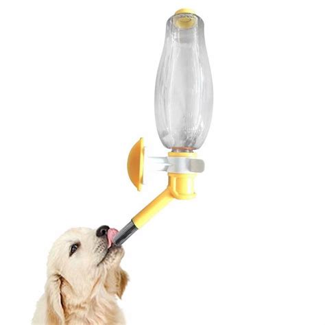 Automatic Hanging Pet Water Feeders Pet Water Bottle 500ml Yellow