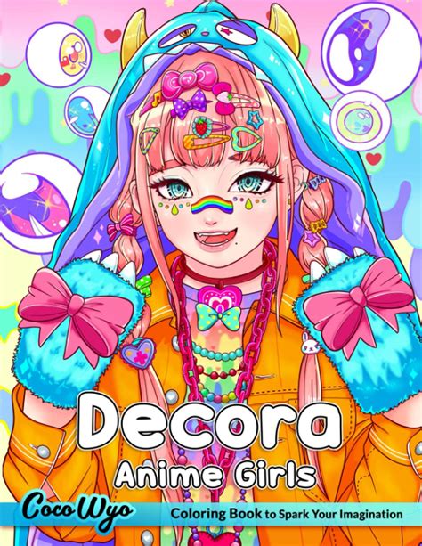 Decora Anime Girls Coloring Book Coloring Books For Adults Featuring