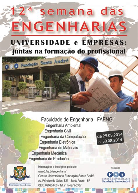 XII SEMANA DAS ENGENHARIAS FAENG em Santo André Sympla