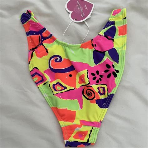 Mirror Palais Women S Green And Pink Bikini And Tankini Bottoms Depop