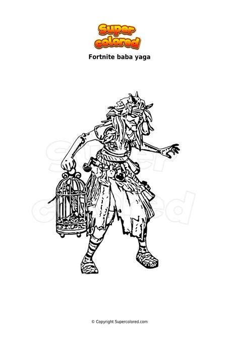 Disegno Da Colorare Fortnite Baba Yaga Supercolored