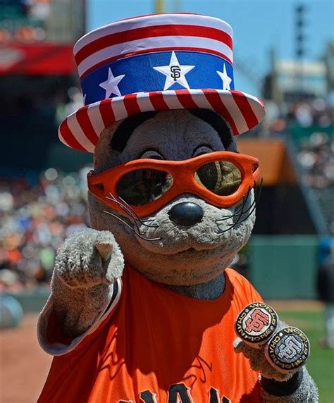 Patriotic Lou Seal Sf Giants Baseball Sf Giants Baby Giants