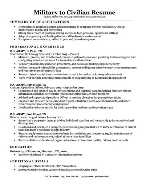 Usmc Resume Template