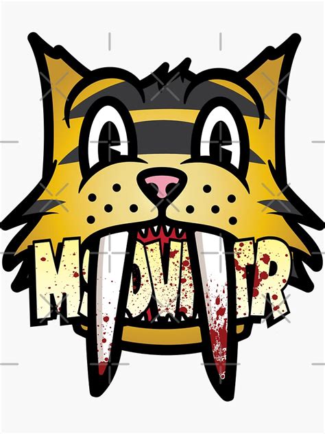 Sabertooth Tiger Sticker For Sale By Msdvntr Redbubble