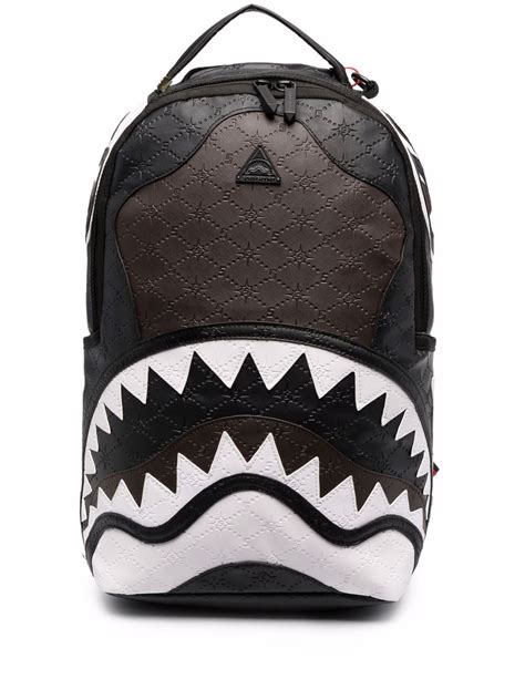 Sprayground Vvip Deluxe Shark Teeth Backpack In Black Modesens