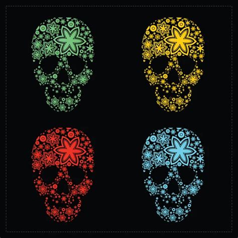 Ornamental Pattern Skull Seamless Texture — Stock Vector © Hobbitart 63553061