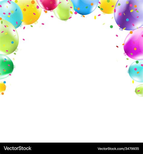 Color Balloons Frame Royalty Free Vector Image