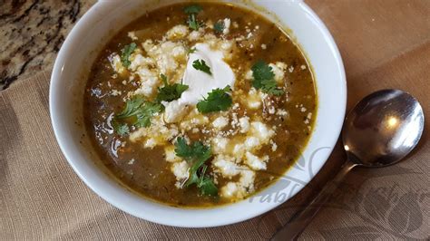 Spicy Sausage Chili Verde - Table and a Chair