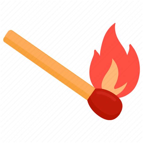 Ablaze Burn Matchstick Flaming Fire Ignition Matchstick Icon