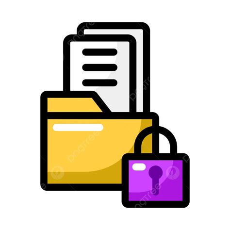 Locked Folder Icon Illustration Design Vector Locked Folder Files