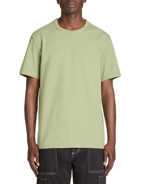 T Shirt Boxy Col Rond 100 Coton Vert Celio Be Normal