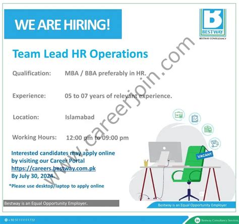 Bestway Consultancy Jobs Team Lead Hr Operations