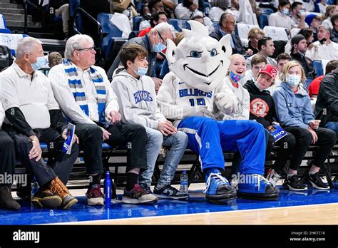 February 05 2022 The Billiken Mascot Sits With Some Fans In A A 10