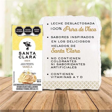 Leche Santa Clara Sabor Helado De Vainilla 180 Ml Bodega Aurrera