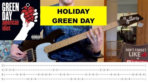 Green Day Holiday Bass Cover W Tabs Youtube