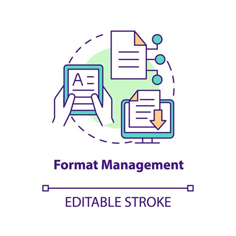 Format Management Concept Icon Content Management System Attribute Abstract Idea Thin Line