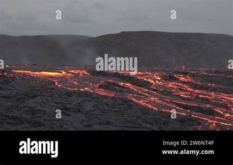 Iceland Active Phase Of Volcanic Eruption Geldingadalur Volcano