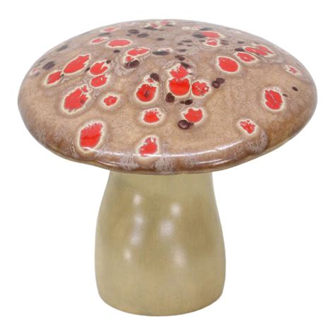 Vintage Decorative Mushroom Ceramic Mushroom Mid Century Sculpture