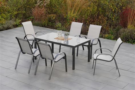 Merxx Gartenm Bel Amalfi Set Tlg Stapelsessel X Tisch X