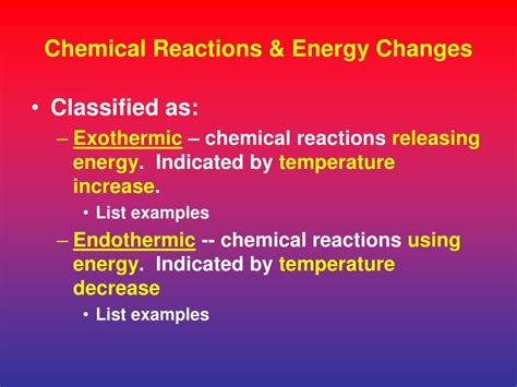 PPT Energy Changes In Chemical Reactions Chemistry TEKS 11 PowerPoint