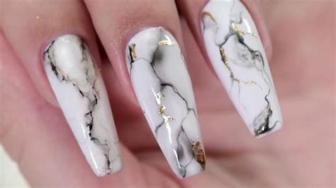 3 Ways To Make Realistic White Marble Nails With Gel Polish Youtube