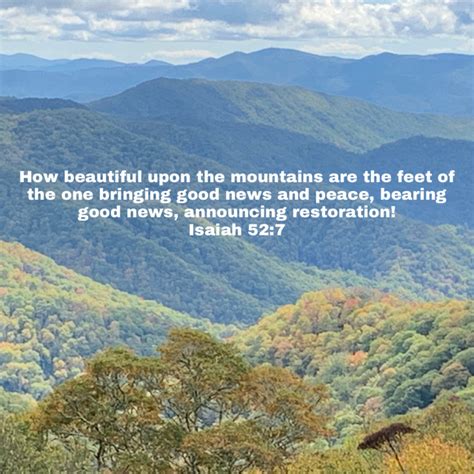 Isaiah How Beautiful Upon The Mountains Are The Feet Of The One