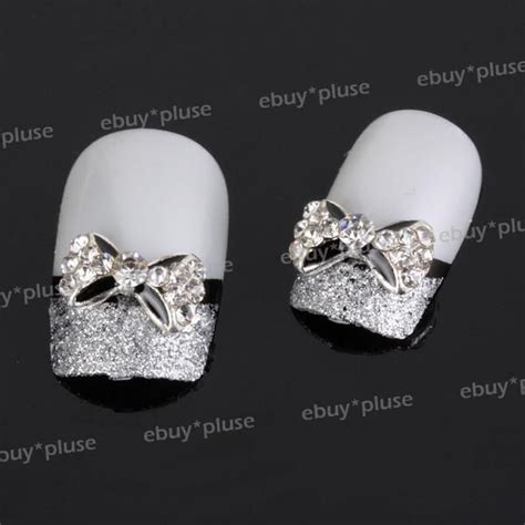 Glitter And Bows 3d Nail Art Designs Bow Tie Nails Nail Art