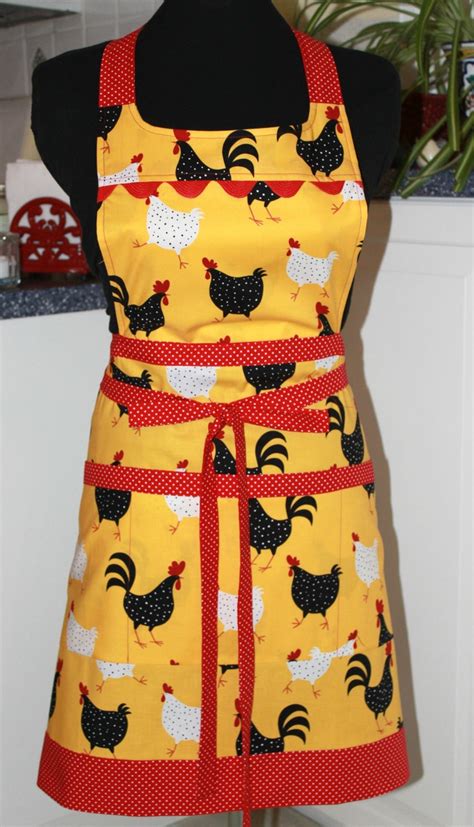 Chickens And Roosters Metro Market Full Apron Fashion Apron Diy Apron Apron