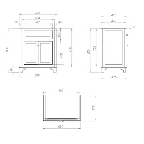 Imperial Thurlestone Floorstanding 2 Door Vanity Unit Premium Plumbing