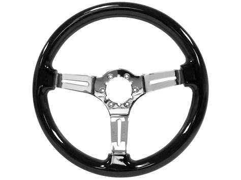 1965 69 Ford Falcon Steering Wheel Kit Black Ash Wood St3072 Vsw