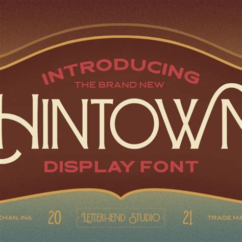 Hintown Display Font Japanese Poster Design Display Fonts