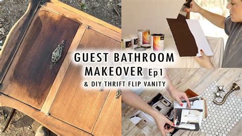 Guest Bathroom Makeover And Diy Thrift Flip Vanity Episode 1 Xo Macenna Youtube