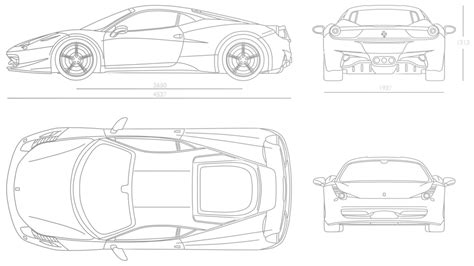 Ferrari 458 Blueprint 8K